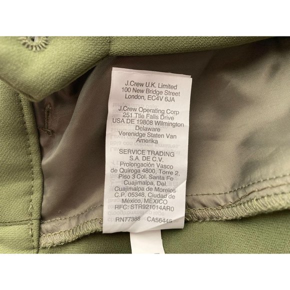 Green J. Crew Stretch Shorts With Pockets Size 6 - Picture 5 of 7